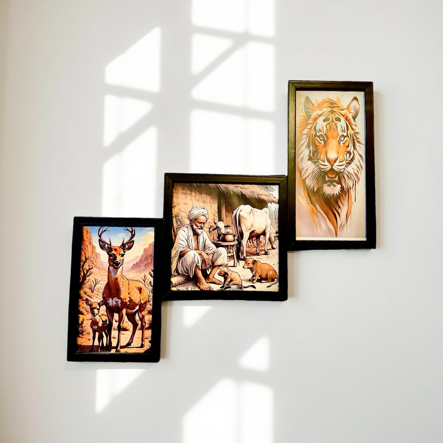Roots & Wilderness – Tribal Life Wall Frame Set