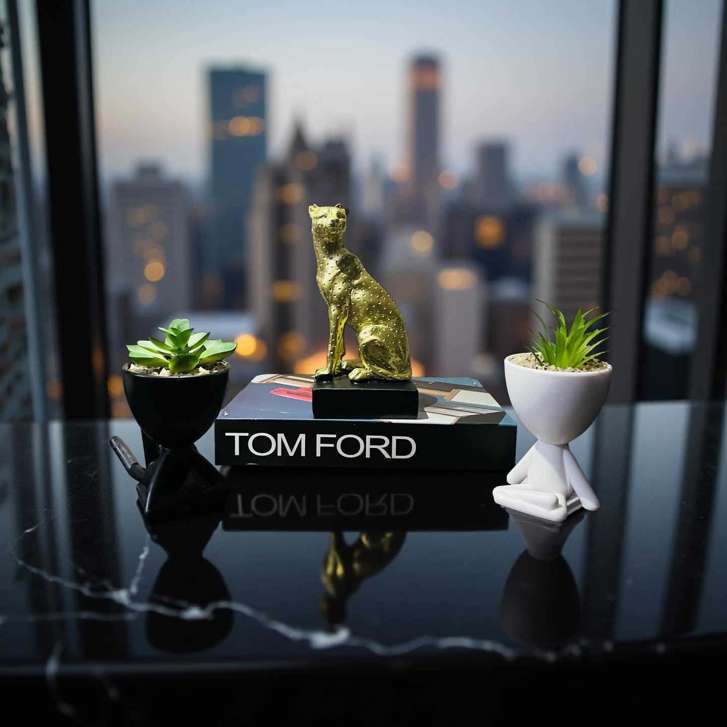 Golden Cheetah Figurine