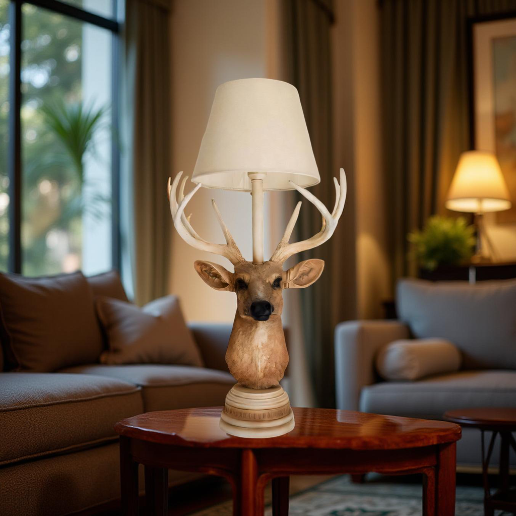 Realistic Antler Deer Table Lamp