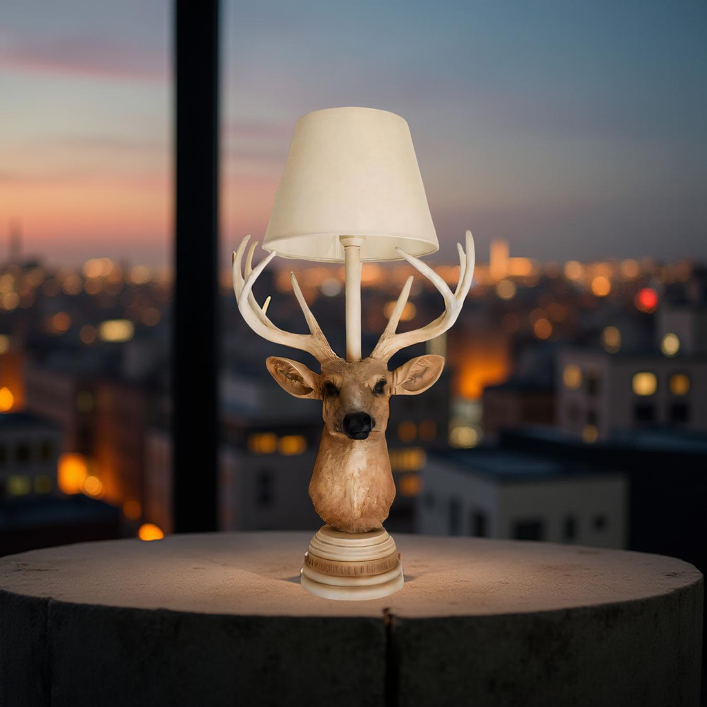 Realistic Antler Deer Table Lamp