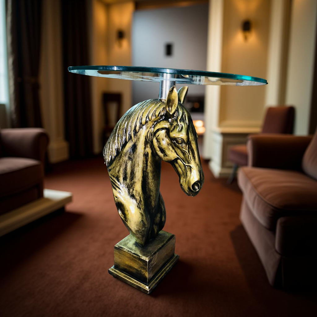 Golden Horse Head Coffee Table