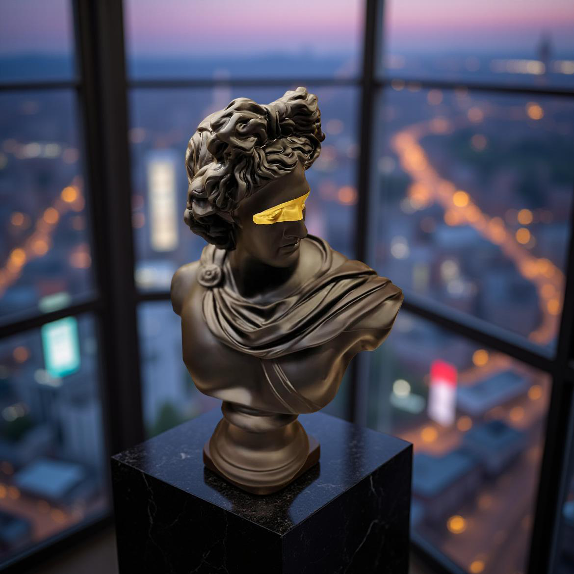 Neo-Classical Red Vision Bust