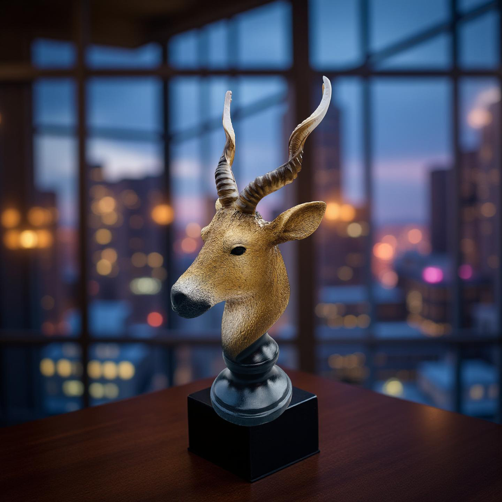 Desert Sentinel – Antelope Bust Sculpture