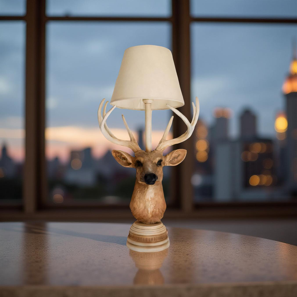 Realistic Antler Deer Table Lamp