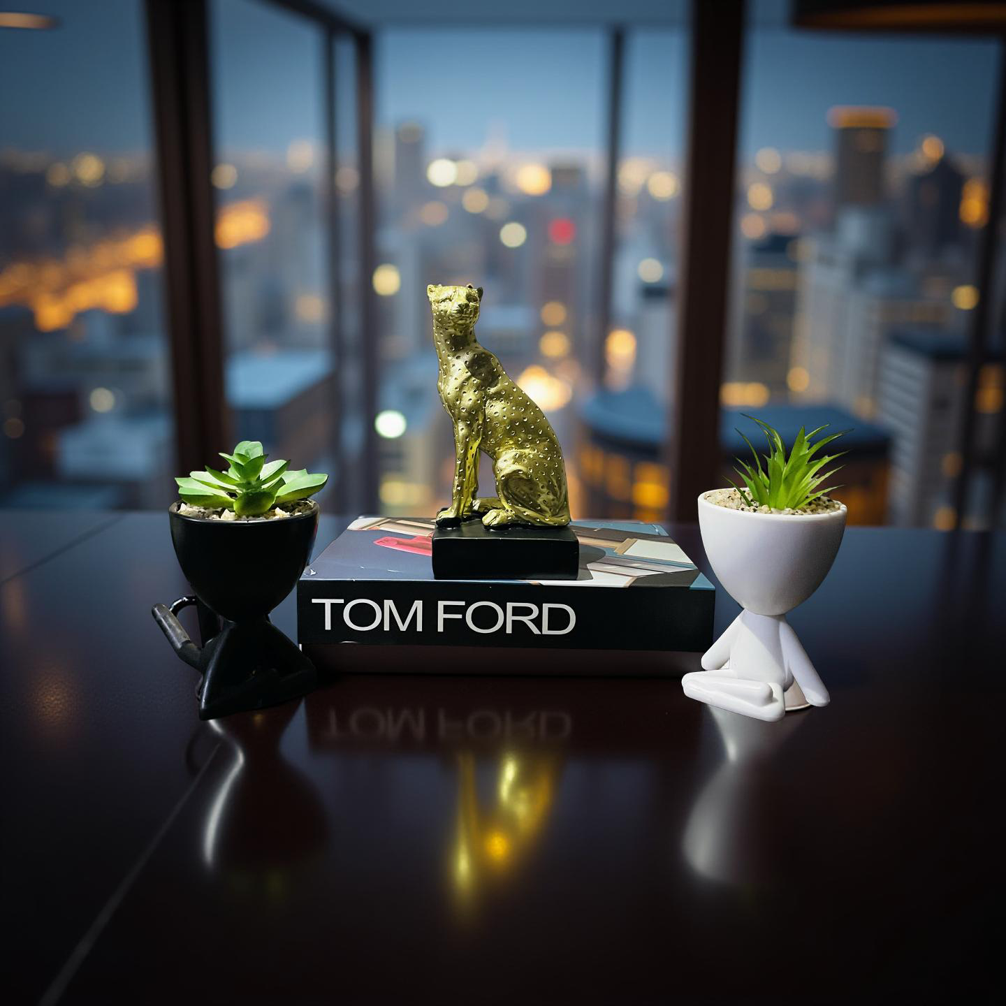 Golden Cheetah Figurine