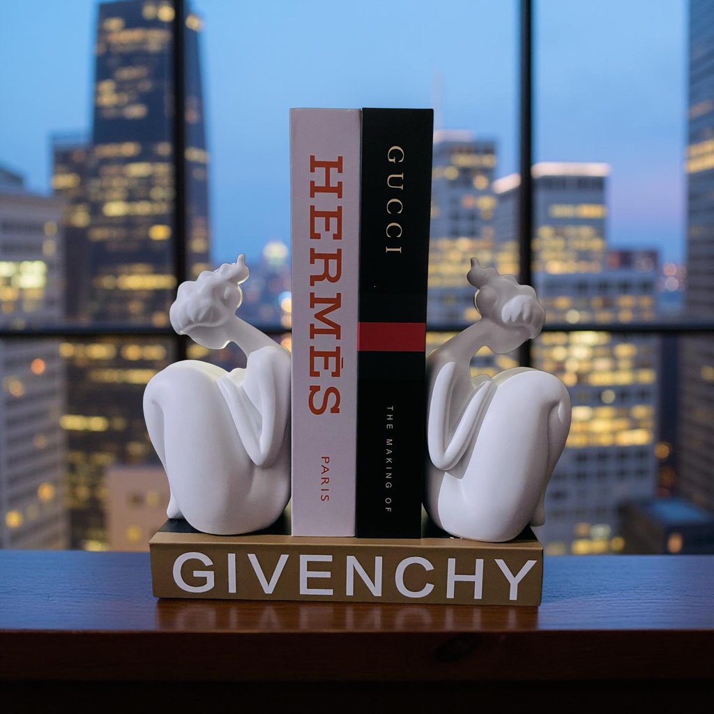 Abstract Thinker Bookends
