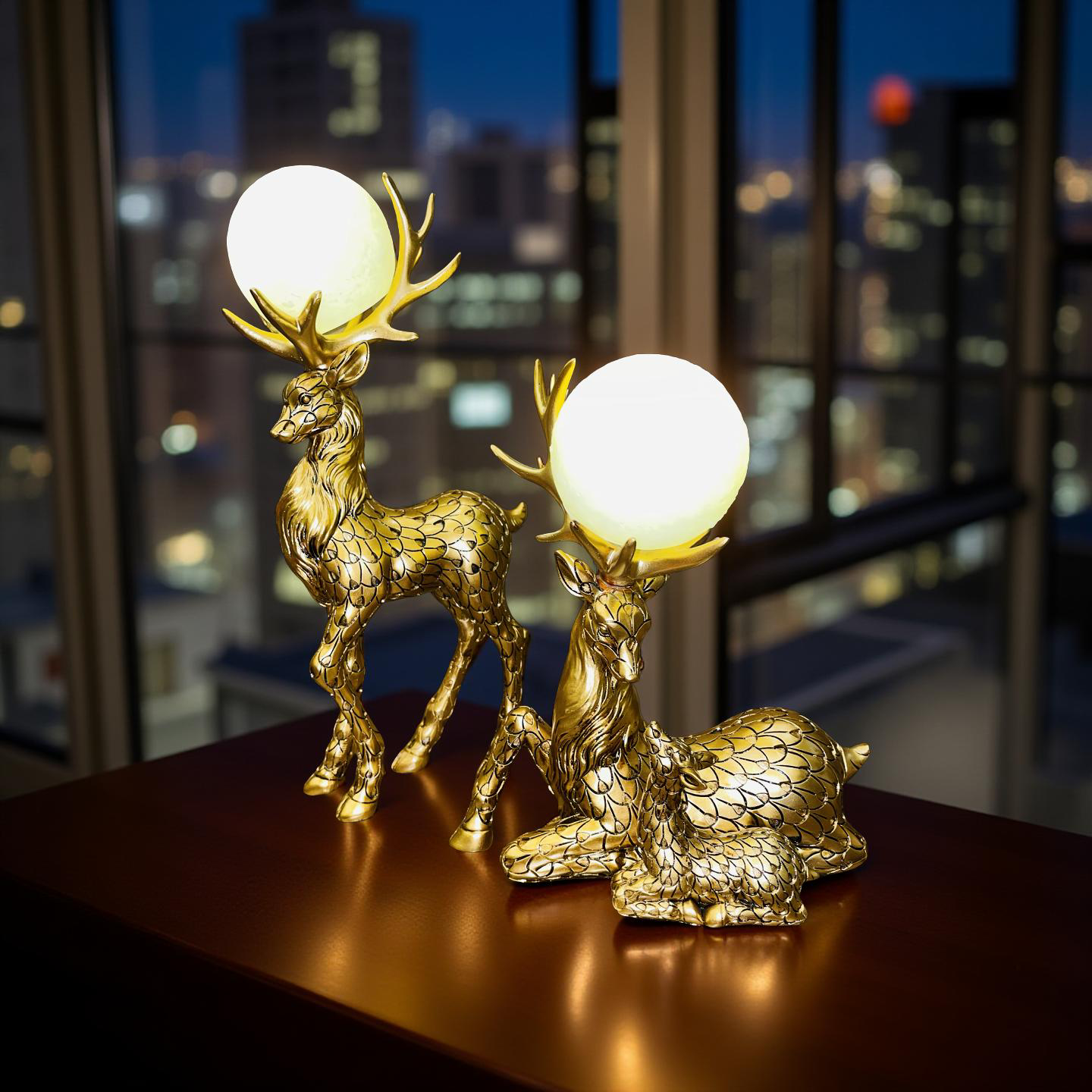 Deer Harmony Lamp Set