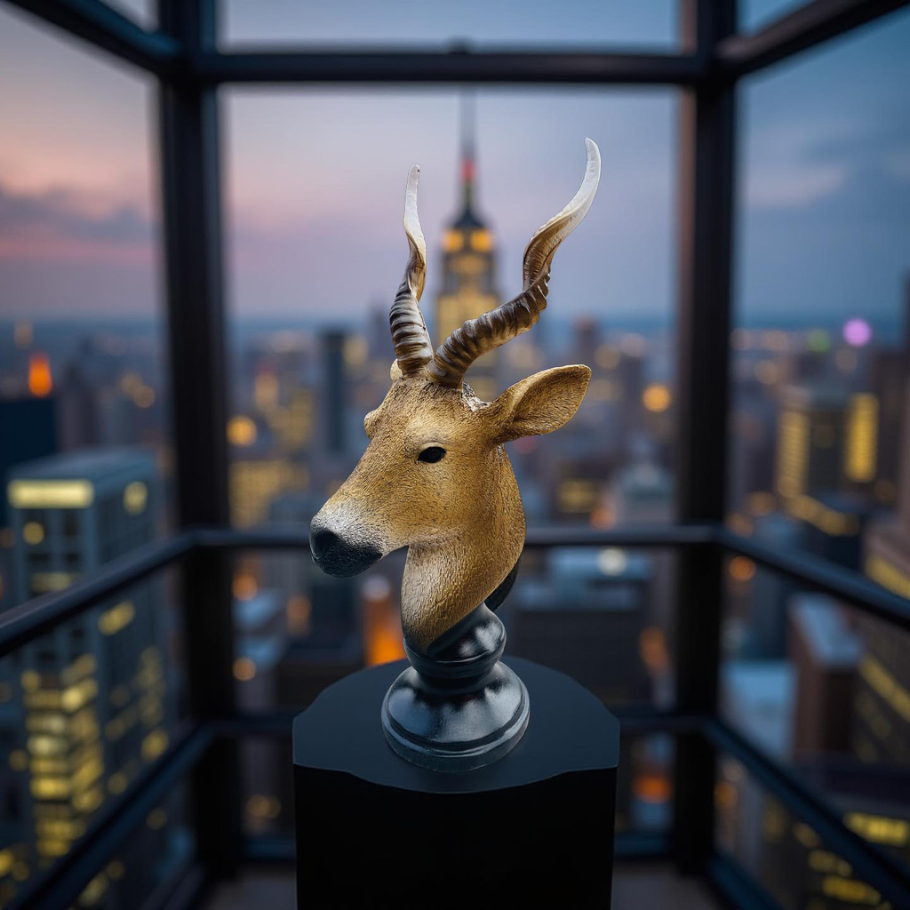 Desert Sentinel – Antelope Bust Sculpture