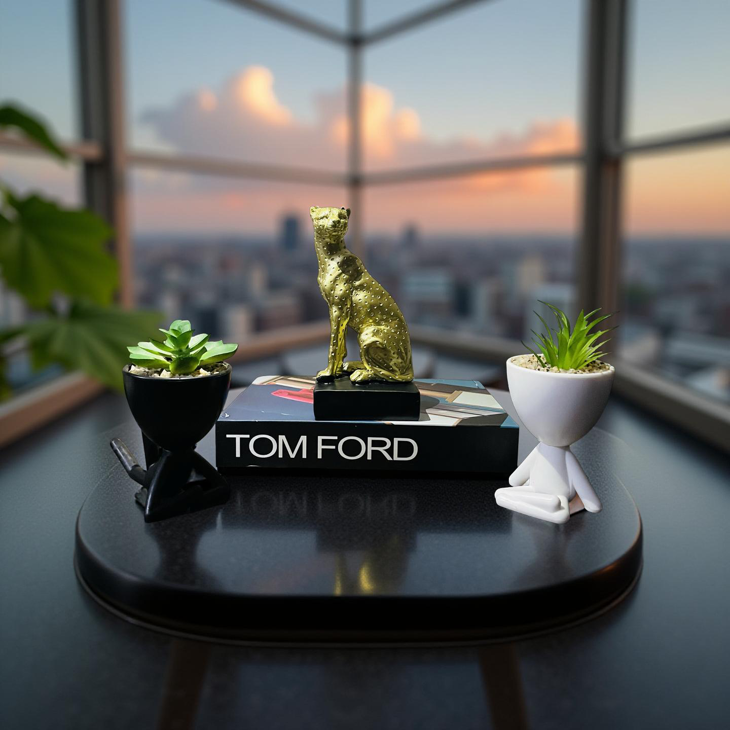 Golden Cheetah Figurine