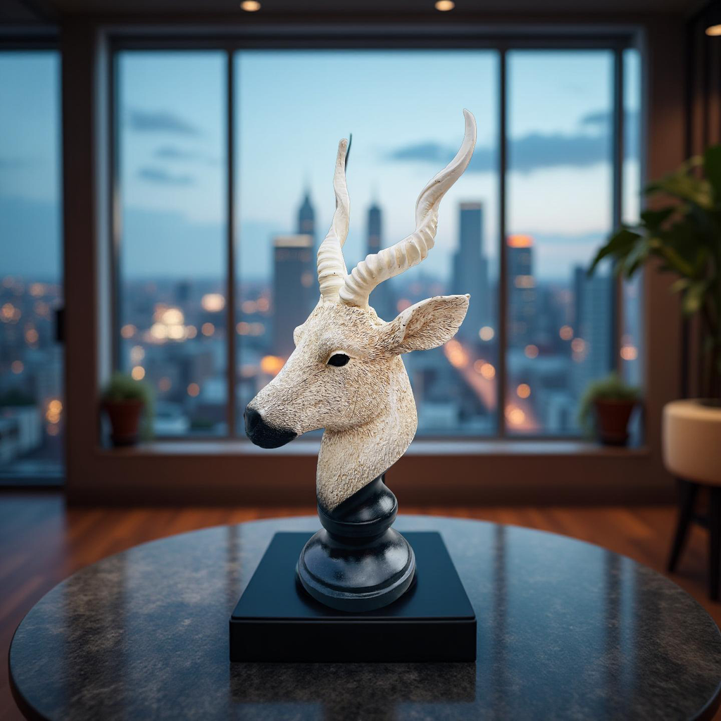 Desert Sentinel – Antelope Bust Sculpture