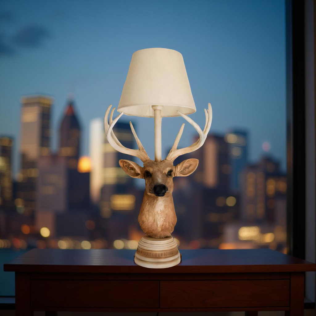 Realistic Antler Deer Table Lamp