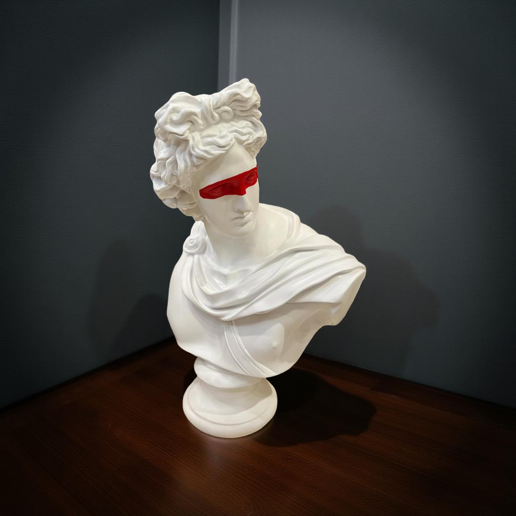 Neo-Classical Red Vision Bust