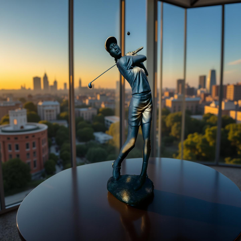 Golfer Swing Sculpture