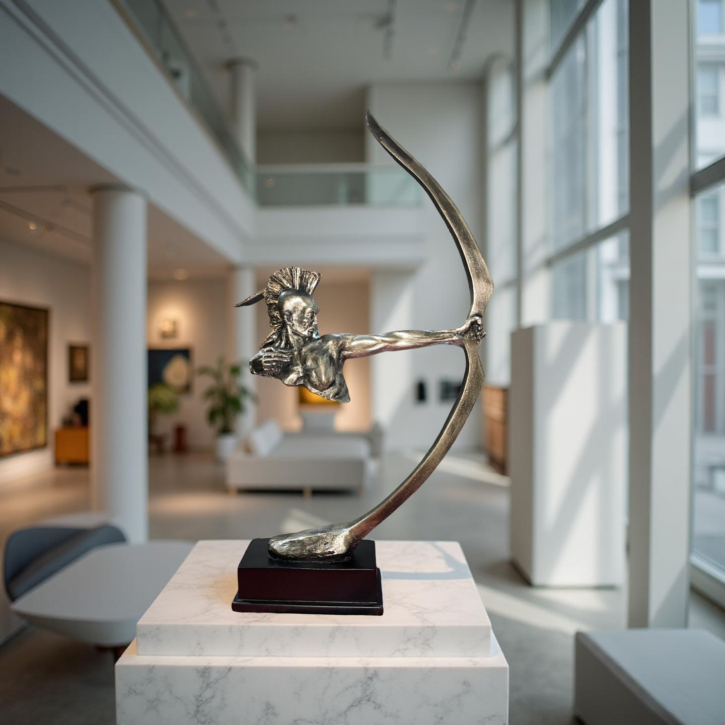 The Eternal Archer – Warrior with Bow Sculpture