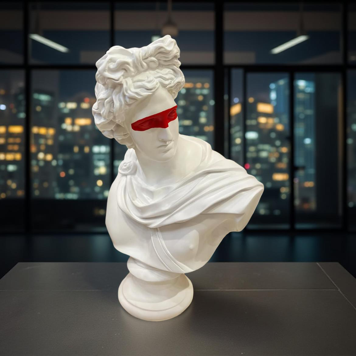 Neo-Classical Red Vision Bust