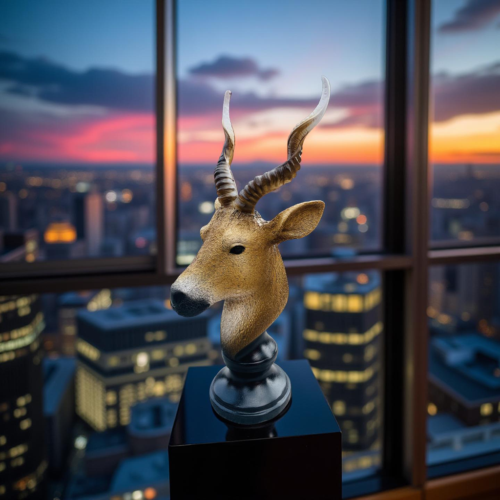 Desert Sentinel – Antelope Bust Sculpture