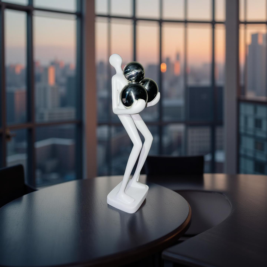 Resin Abstract Figurine – “The Bearer of Spheres”