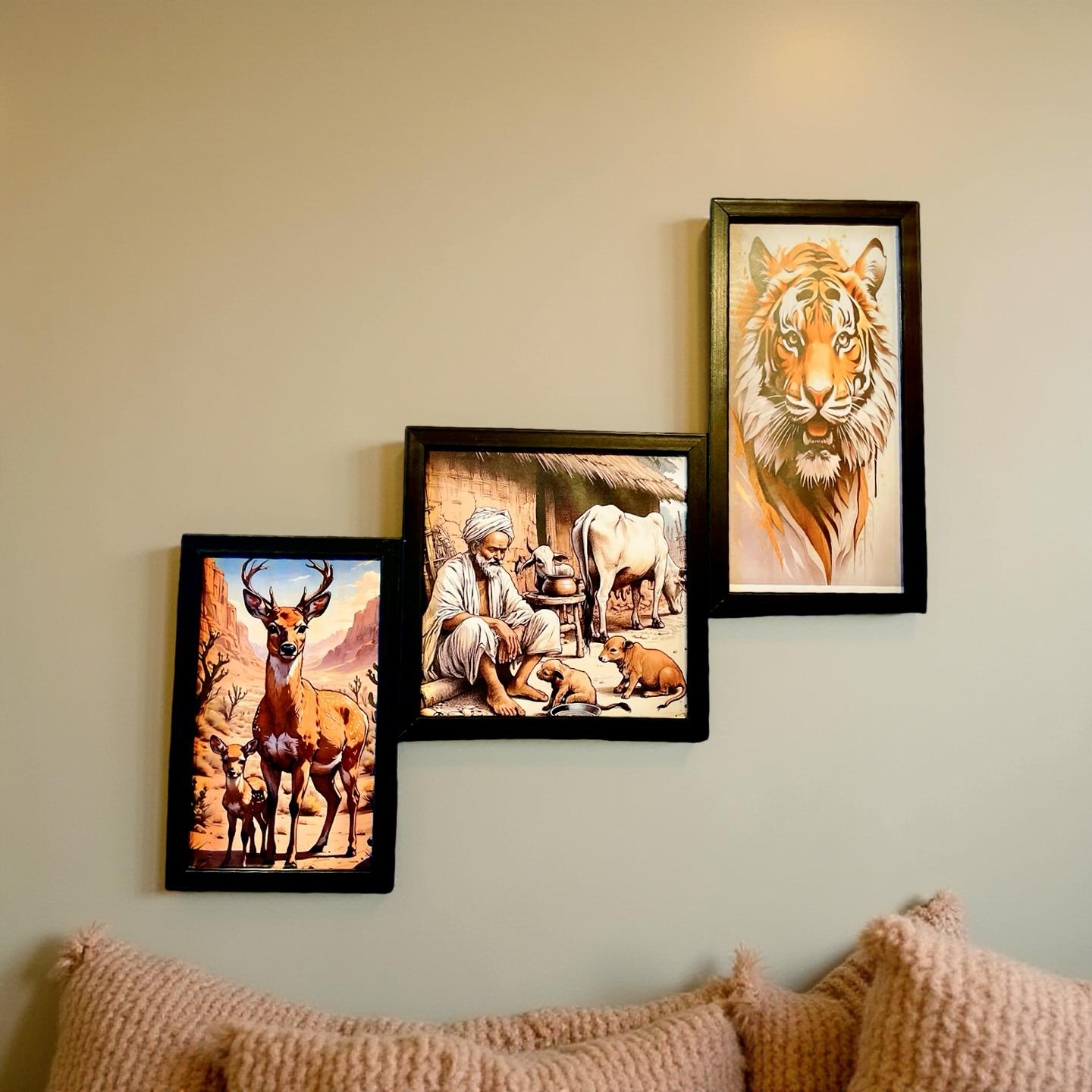 Roots & Wilderness – Tribal Life Wall Frame Set