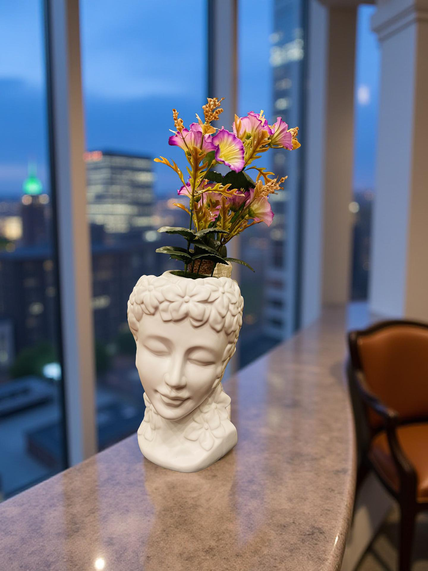Floral Serenity Lady Face Planter
