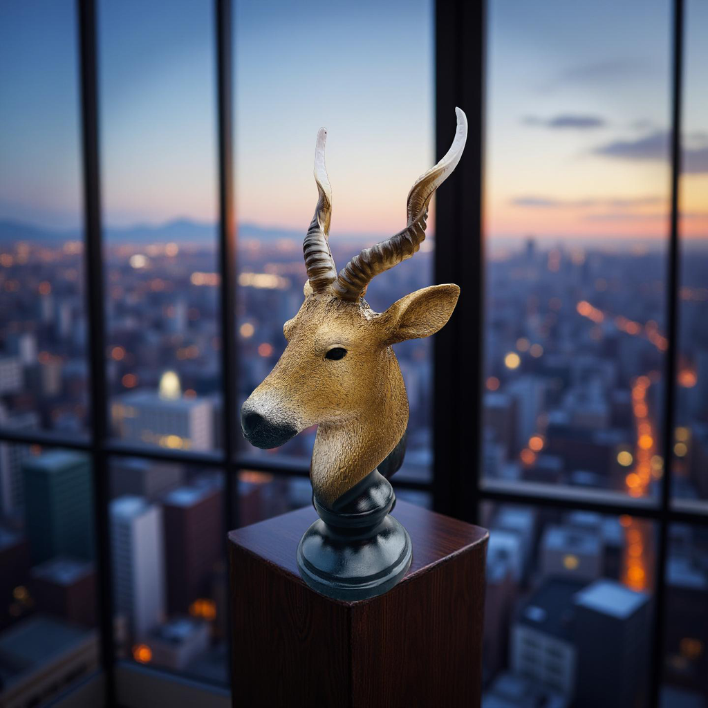Desert Sentinel – Antelope Bust Sculpture