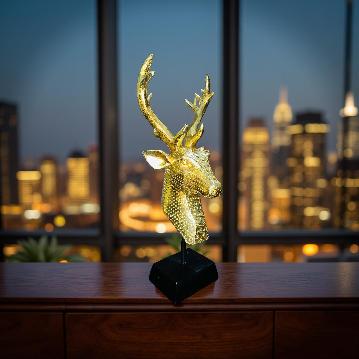 Golden Stag Resin Bust