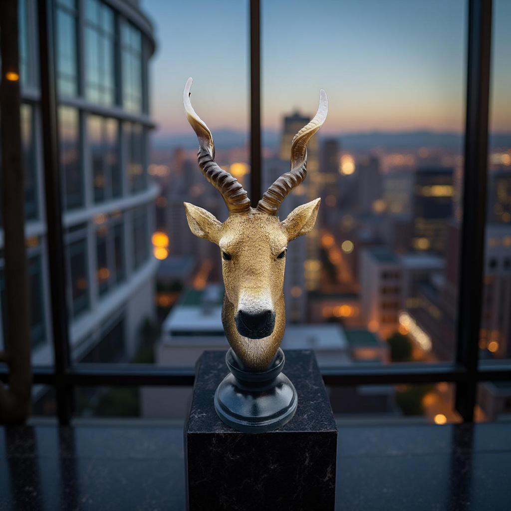 Desert Sentinel – Antelope Bust Sculpture