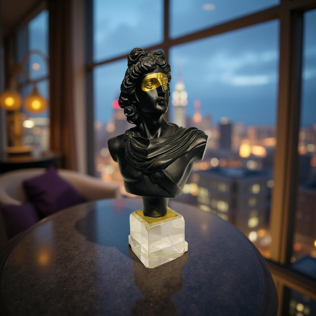 ⚜️ Golden Masked Apollo Bust