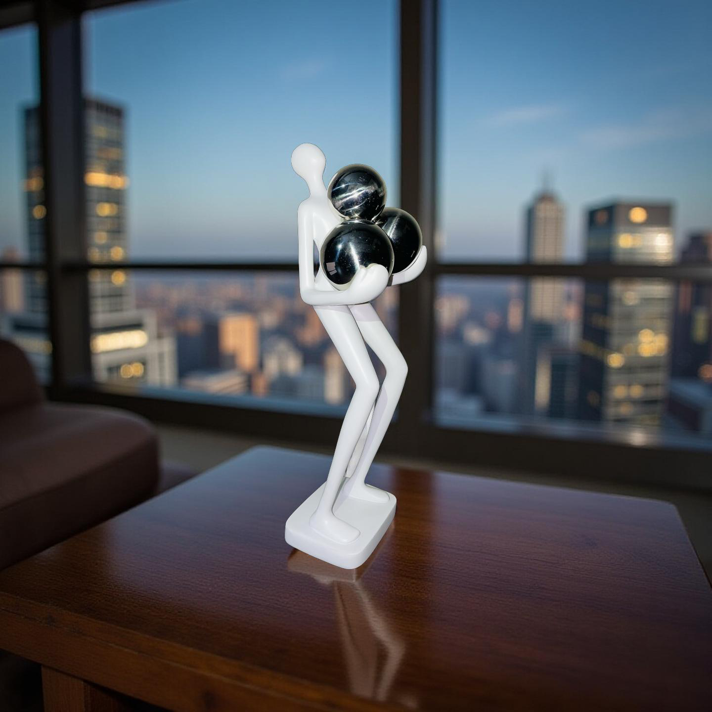 Resin Abstract Figurine – “The Bearer of Spheres”