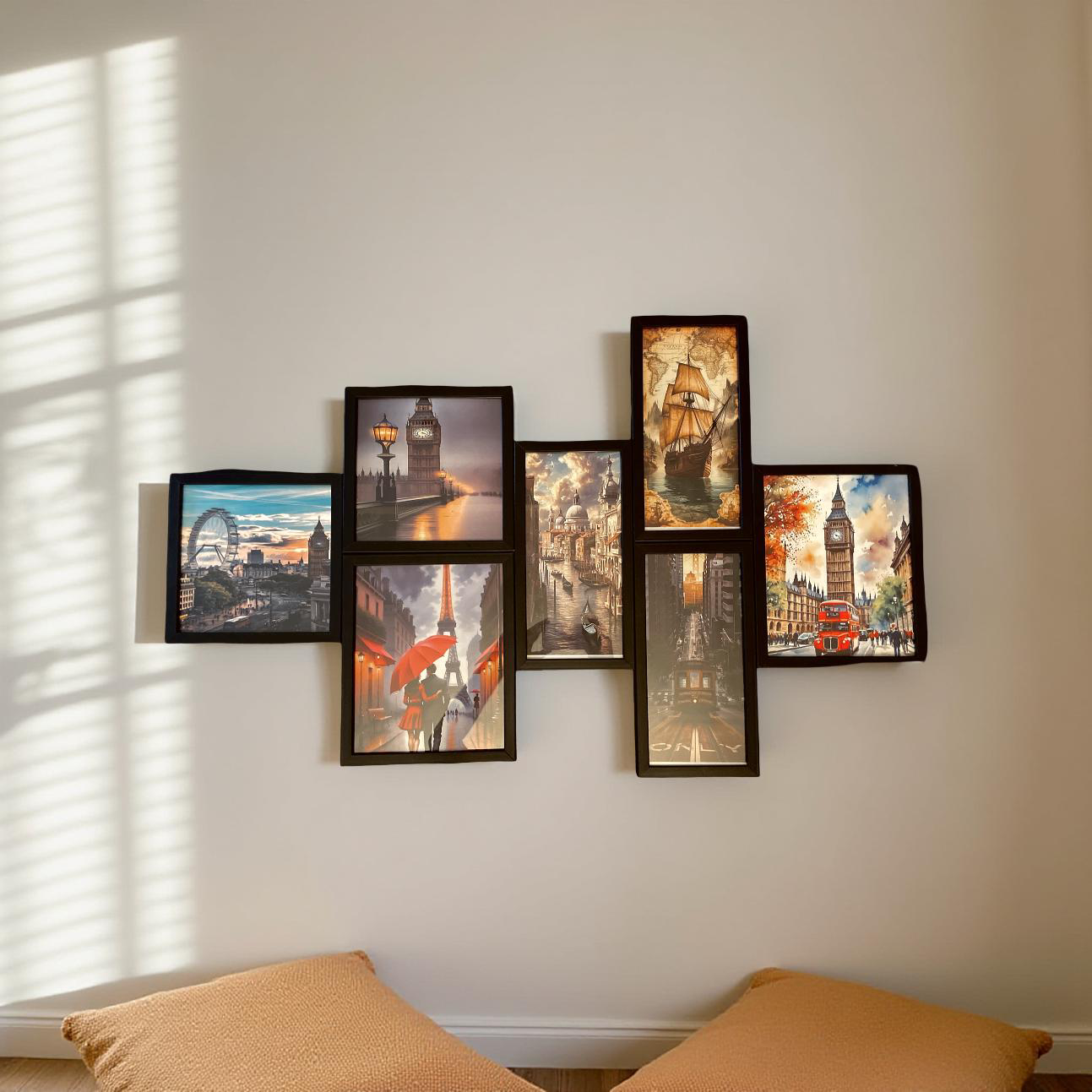 Wanderlust in Frames – 7-Panel Travel Wall Art Set