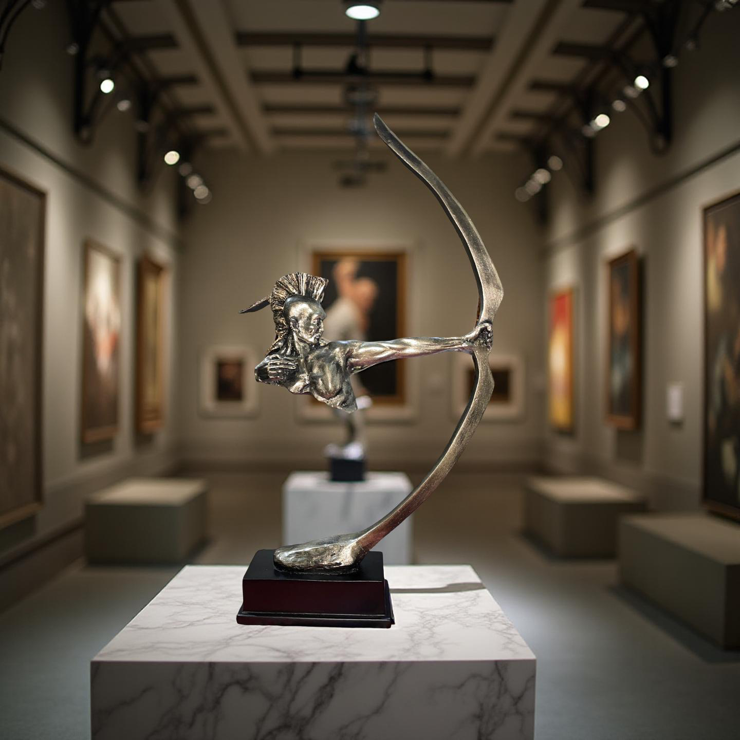 The Eternal Archer – Warrior with Bow Sculpture