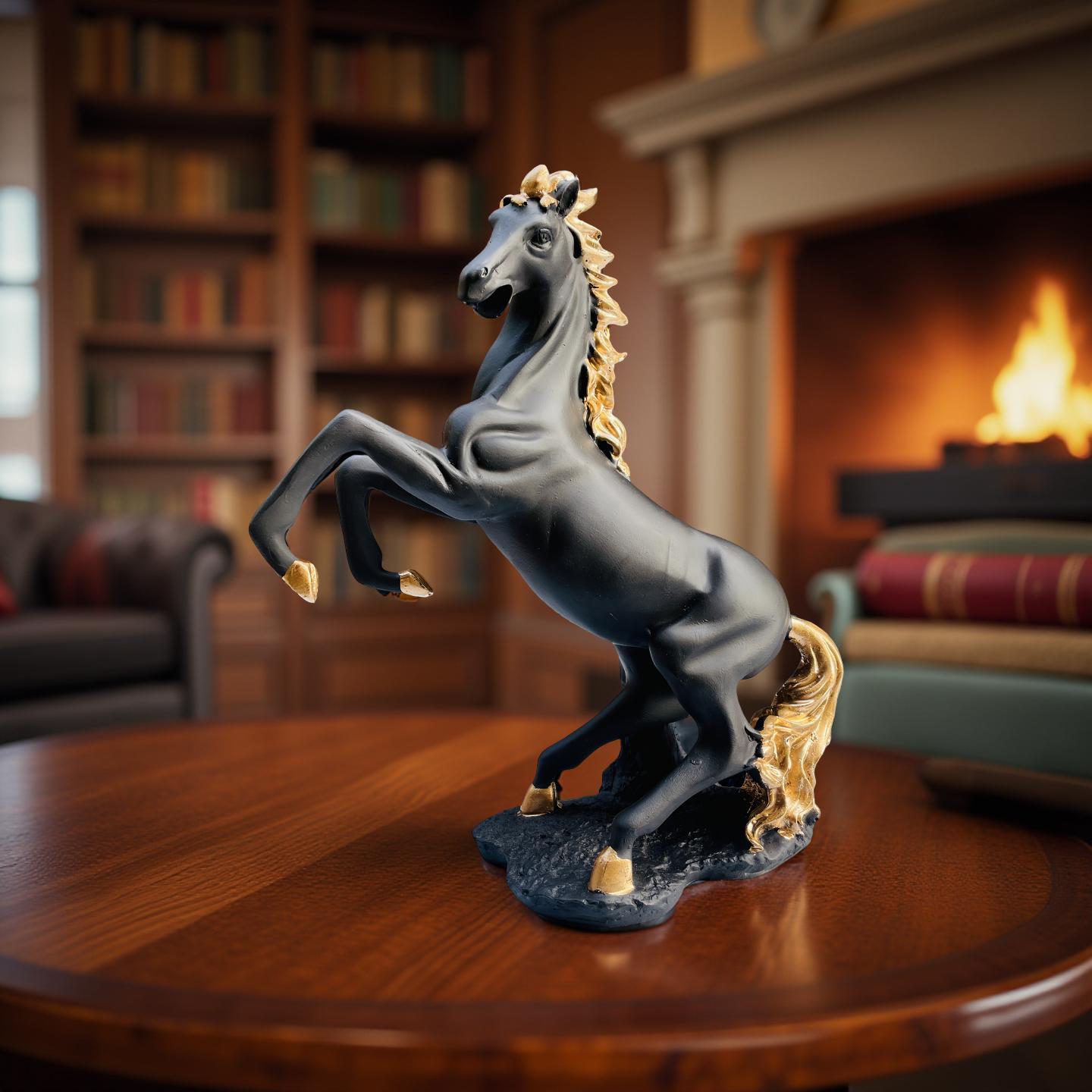 Majestic Black Stallion – Rearing Horse Decor