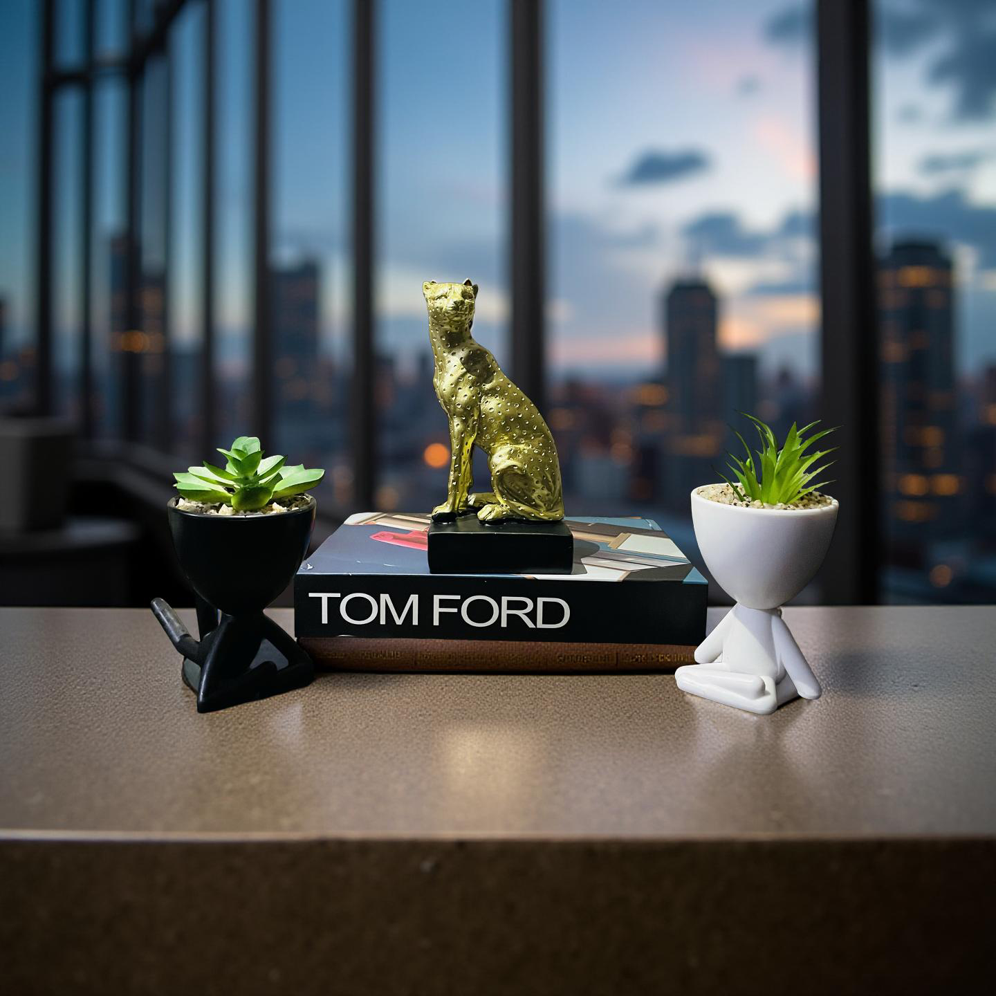 Golden Cheetah Figurine