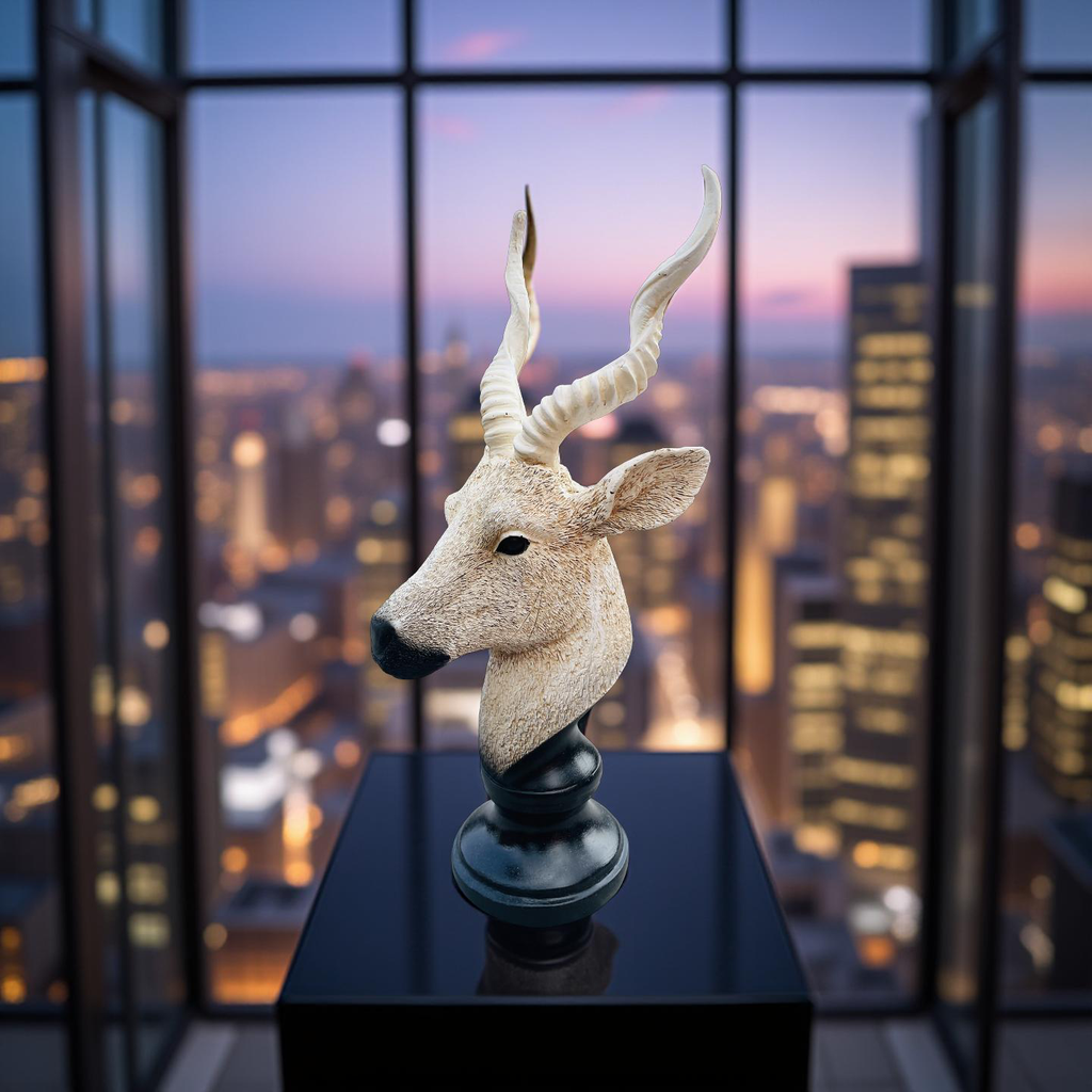 Desert Sentinel – Antelope Bust Sculpture
