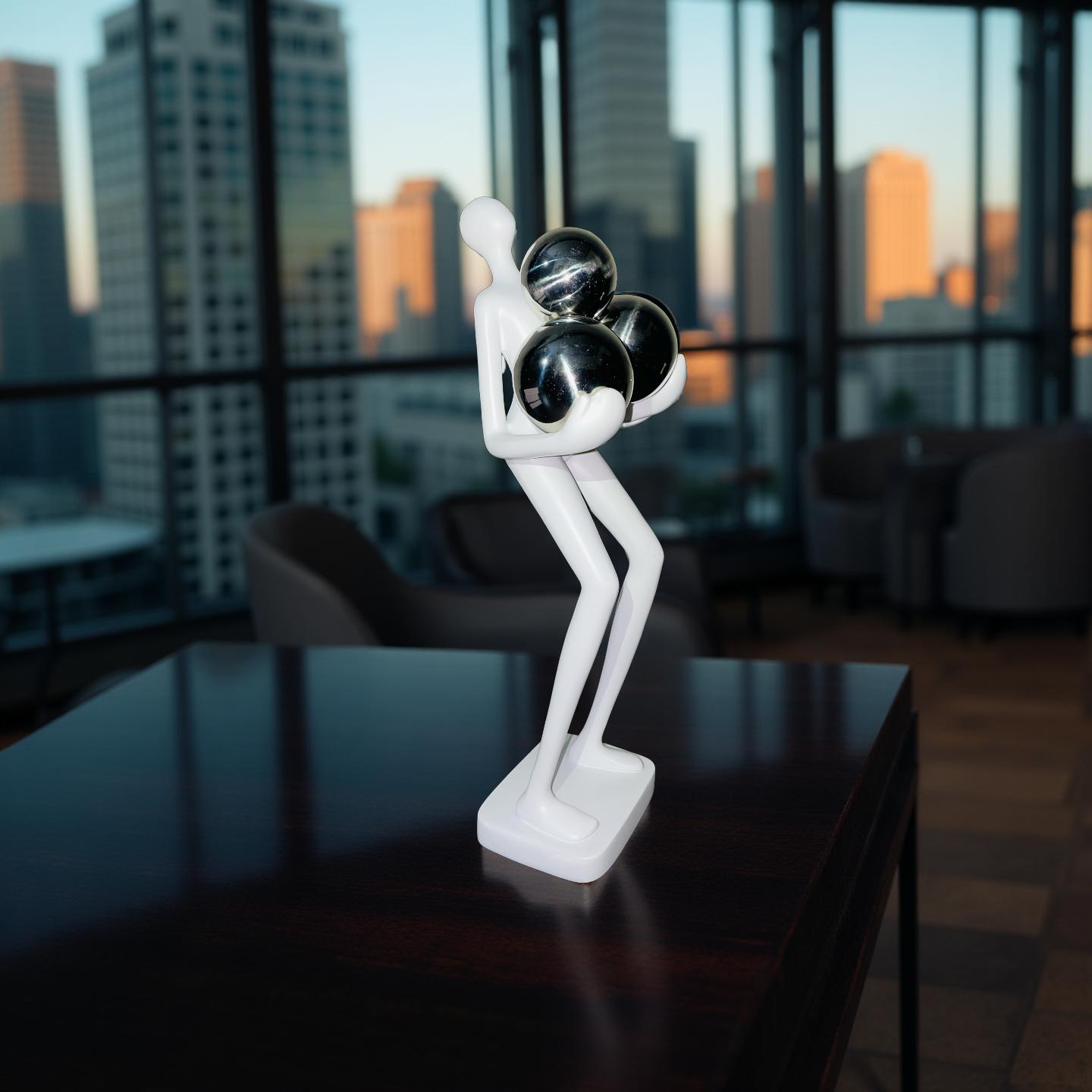 Resin Abstract Figurine – “The Bearer of Spheres”