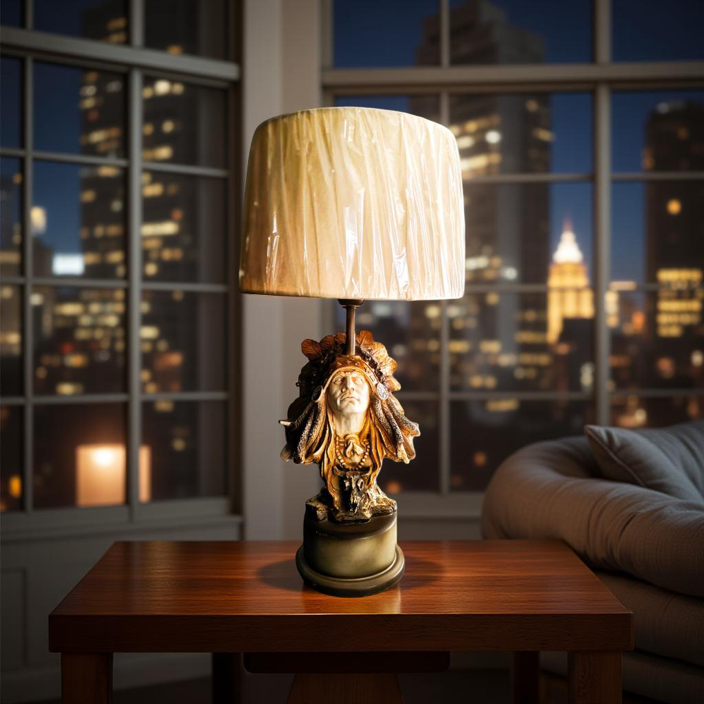 Native Chief Resin Table Lamp