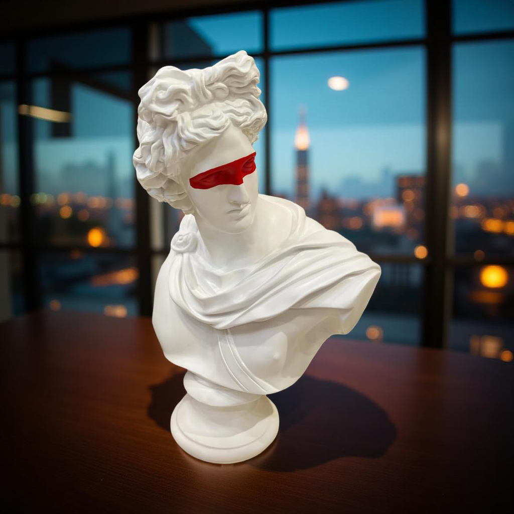 Neo-Classical Red Vision Bust