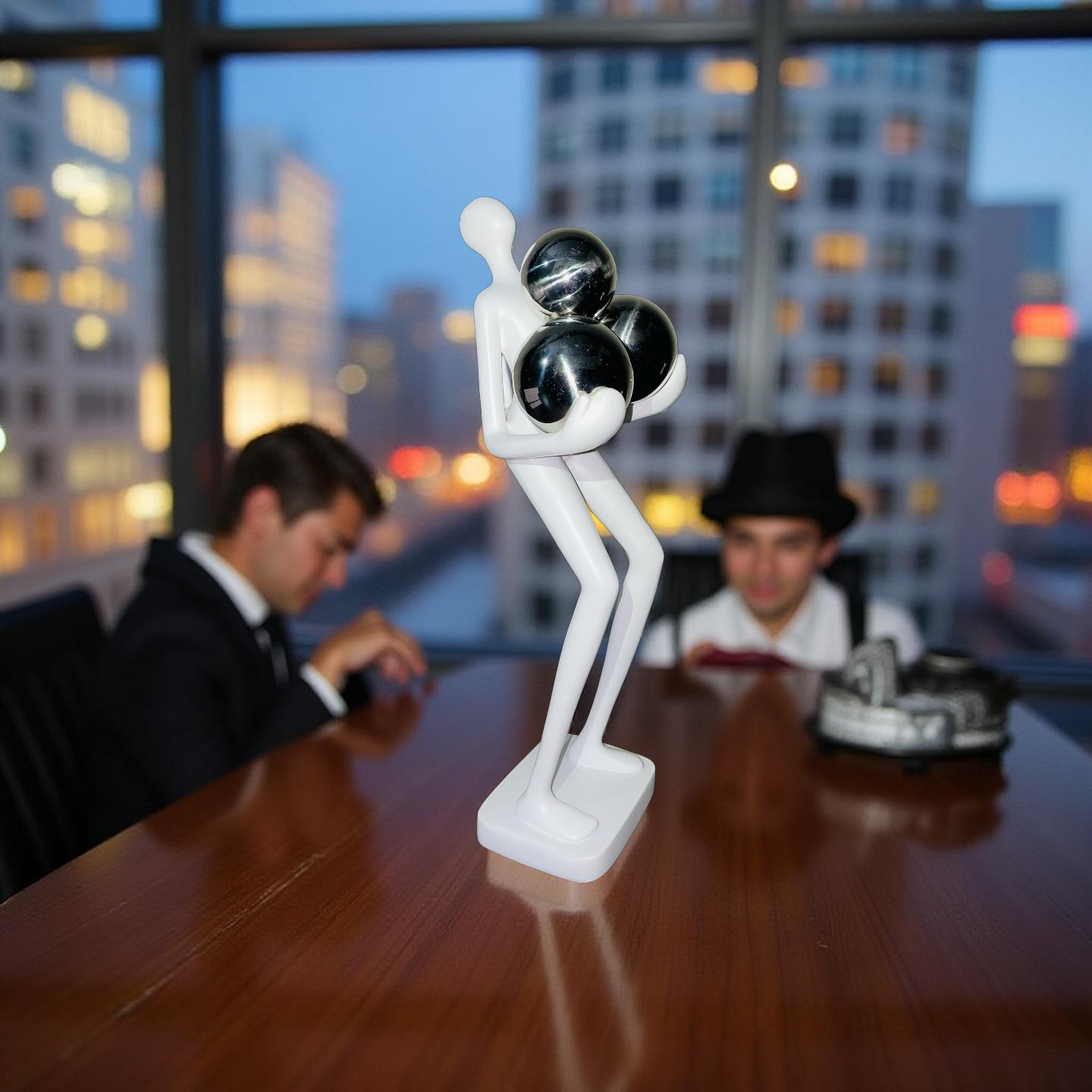 Resin Abstract Figurine – “The Bearer of Spheres”