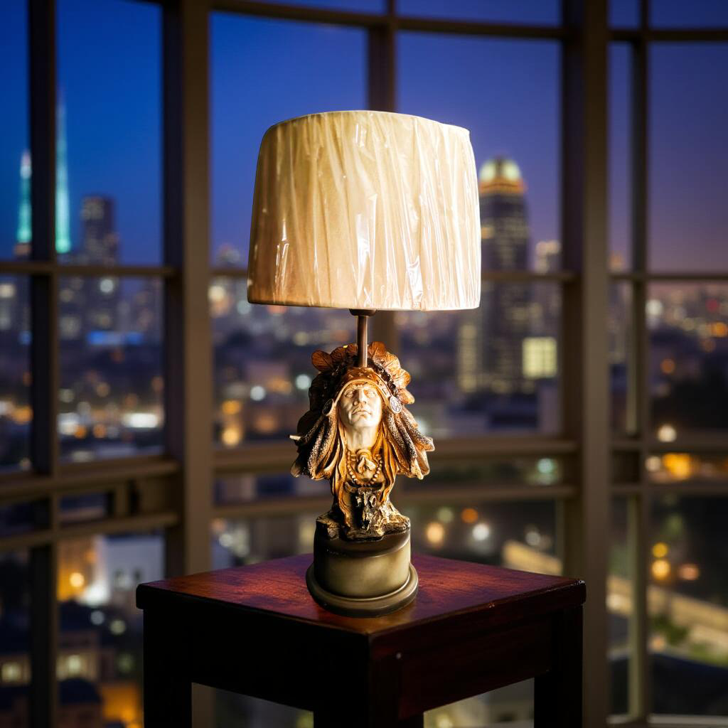 Native Chief Resin Table Lamp