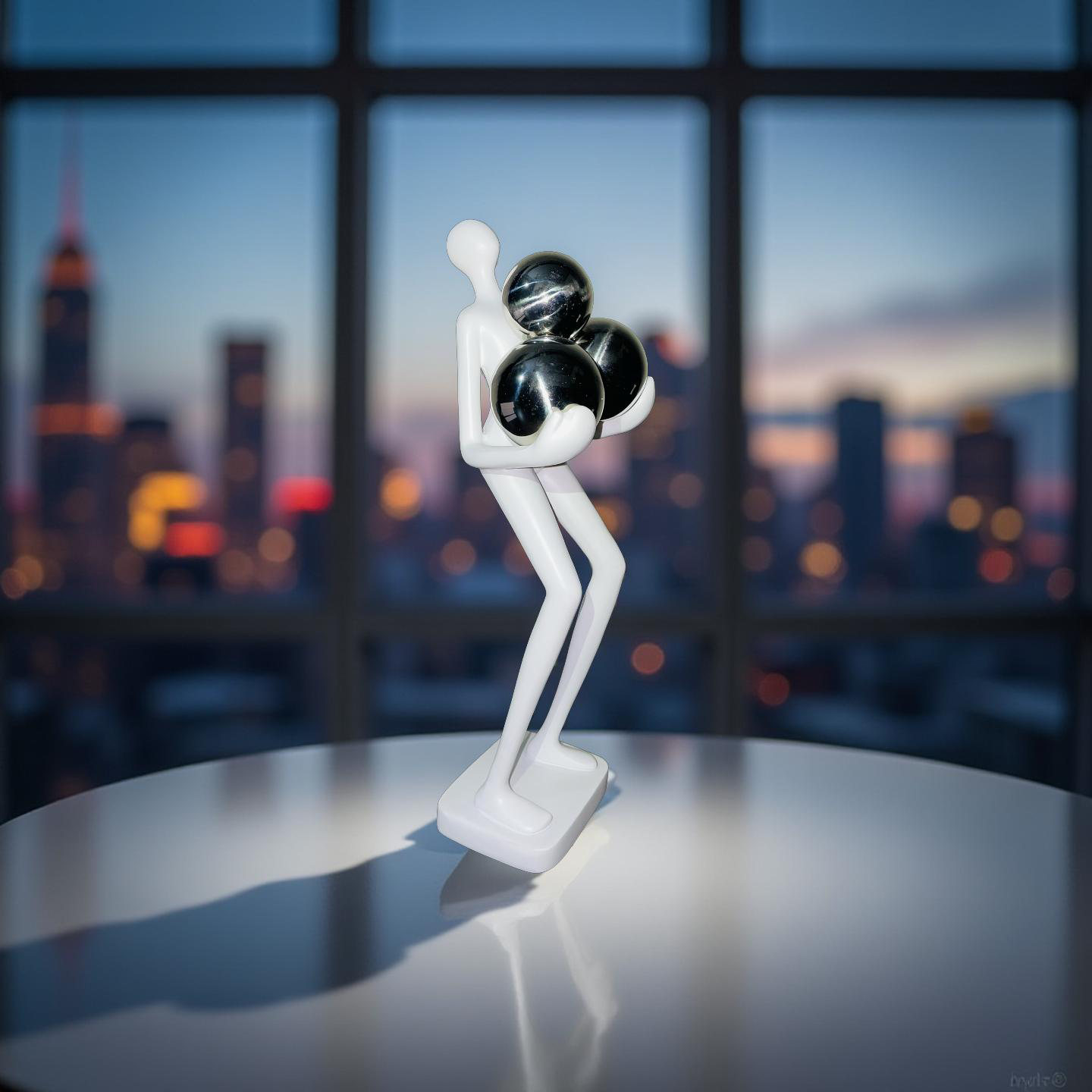 Resin Abstract Figurine – “The Bearer of Spheres”