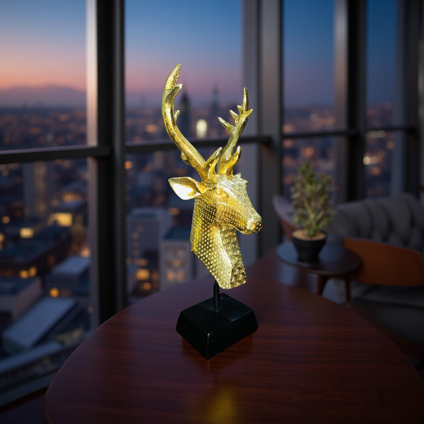 Golden Stag Resin Bust