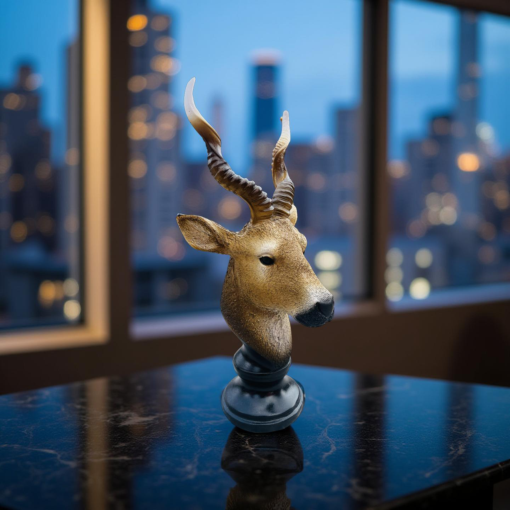 Desert Sentinel – Antelope Bust Sculpture