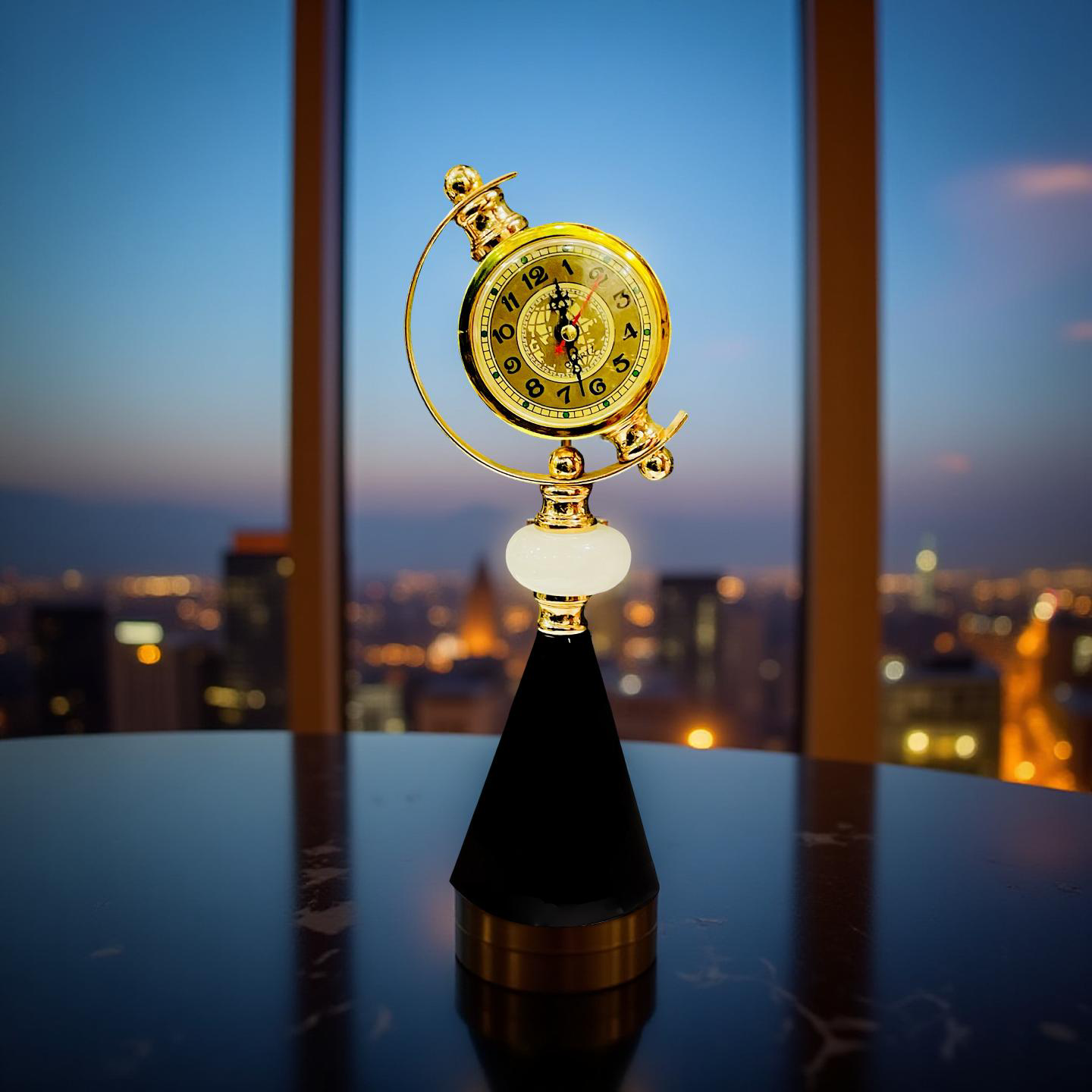 Golden Globe Desk Clock