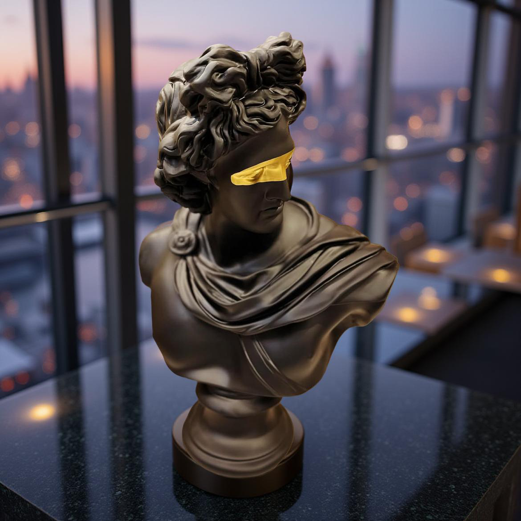 Neo-Classical Red Vision Bust