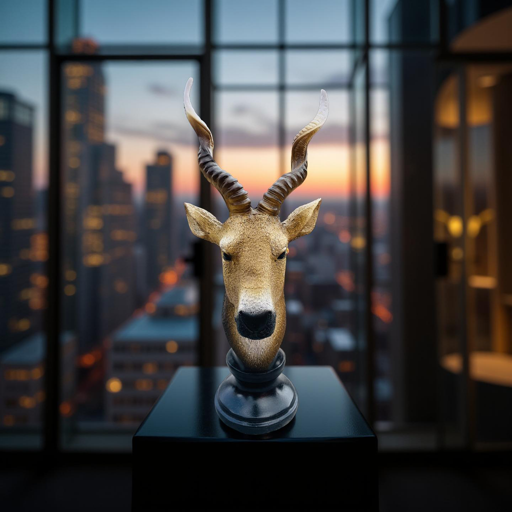 Desert Sentinel – Antelope Bust Sculpture