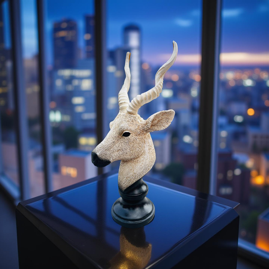 Desert Sentinel – Antelope Bust Sculpture