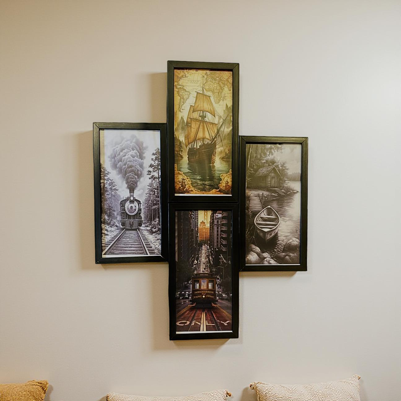 Timeless Journeys – Vintage Transport Wall Art Set