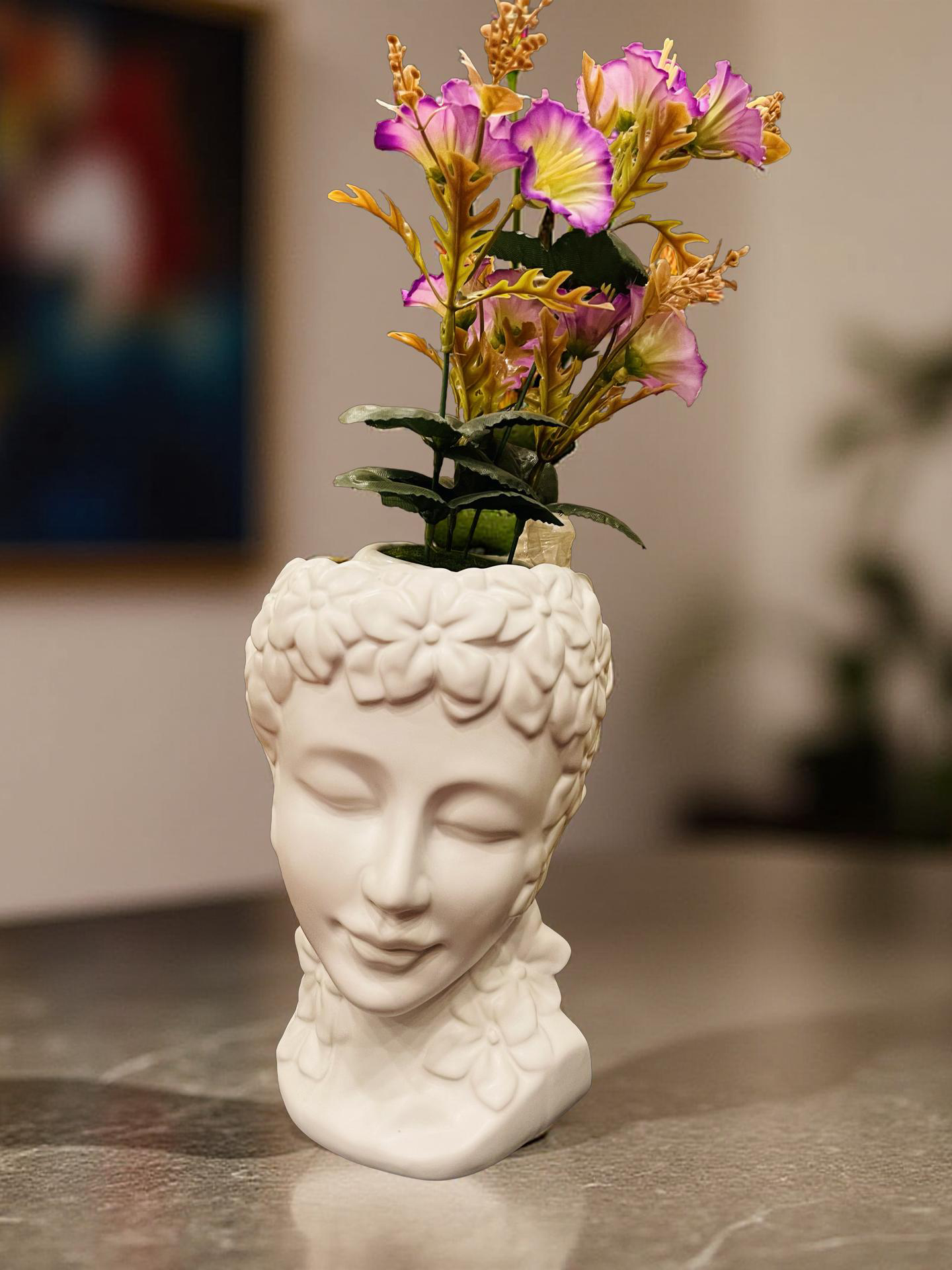 Floral Serenity Lady Face Planter
