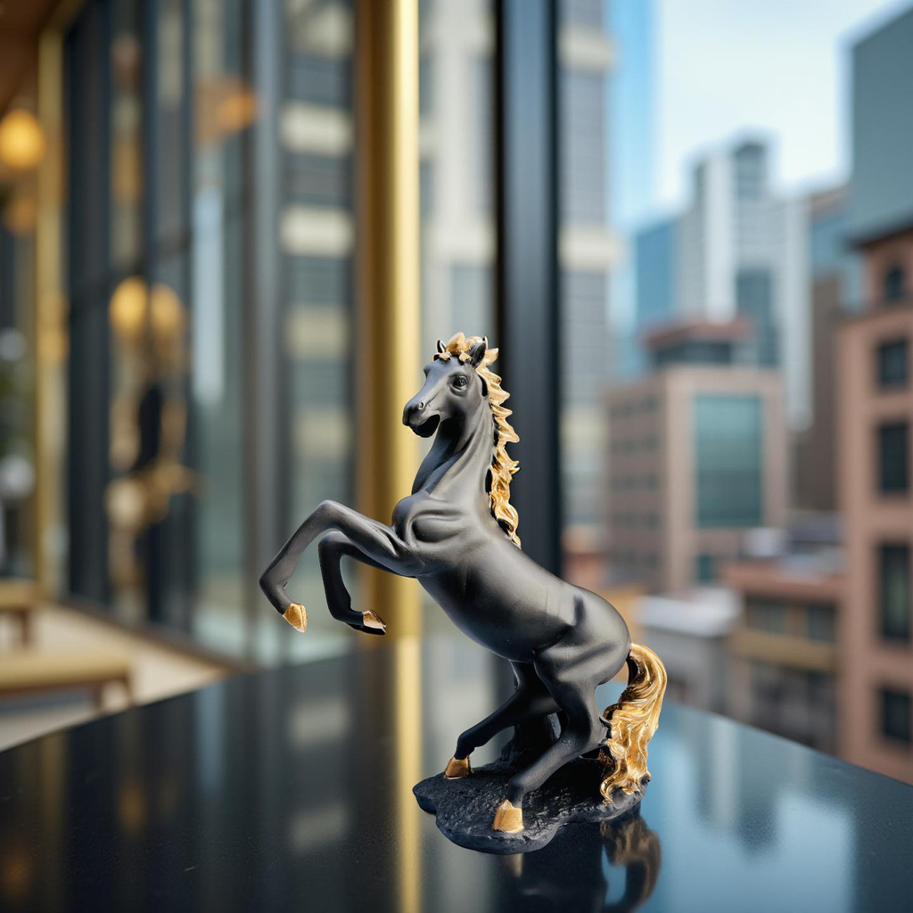 Majestic Black Stallion – Rearing Horse Decor