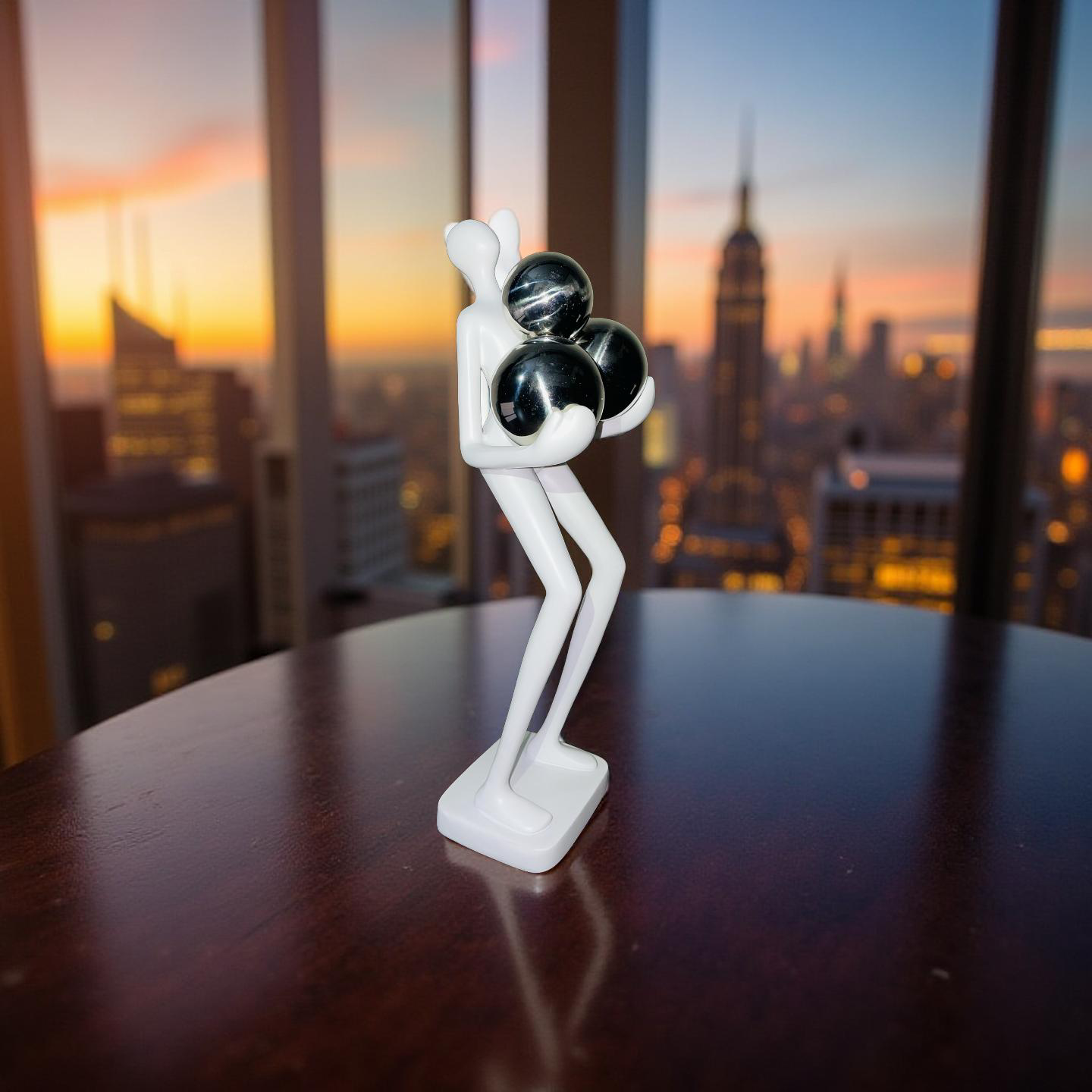 Resin Abstract Figurine – “The Bearer of Spheres”