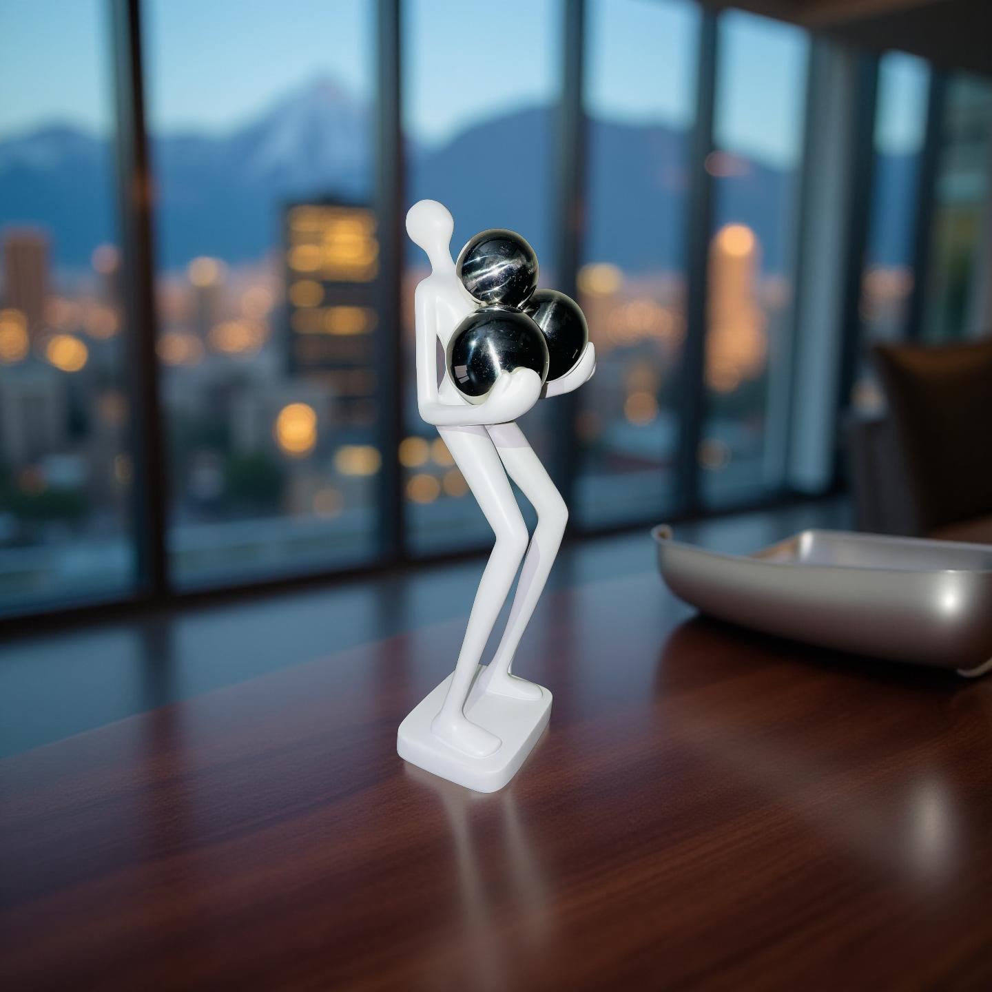 Resin Abstract Figurine – “The Bearer of Spheres”